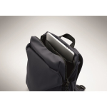 Mochila de nylon repelente à água compatível com portátil de 16” cor azul-marinho vista fotografia terceira vista