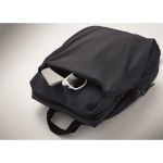 Mochila de nylon repelente à água compatível com portátil de 16” cor azul-marinho vista fotografia quinta vista