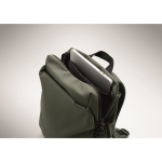 Mochila de nylon repelente à água compatível com portátil de 16” cor verde-escuro vista fotografia terceira vista