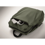 Mochila de nylon repelente à água compatível com portátil de 16” cor verde-escuro vista fotografia quinta vista