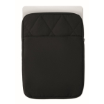 Capa para portátil em nylon acolchoado com bolso frontal 15'' cor preto terceira vista