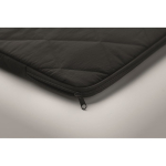 Capa para portátil em nylon acolchoado com bolso frontal 15'' cor preto vista fotografia sexta vista