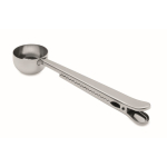 Colher doseadora de aço inoxidável com clip de fecho 15 ml cor prateado segunda vista