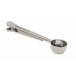 Colher doseadora de aço inoxidável com clip de fecho 15 ml cor prateado vista principal