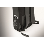 Mochila para portátil em RPET 600D com frente rígida 15'' cor preto vista fotografia sétima vista