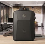 Mochila para portátil em RPET 600D com frente rígida 15'' cor preto vista conjunto principal