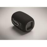 Altifalante sem fios recarregável com cabo USB-C com potência de 8W cor preto vista fotografia quinta vista