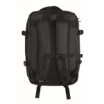 Mochila extensível RPET 600D com compartimentos e fita de trolley 20L cor preto quinta vista