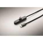 Cabo USB-C de 1 metro para carregamento e transferência de dados 60W cor preto vista fotografia sétima vista