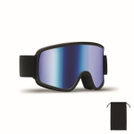 Óculos de ski com lente espelhada, proteção UV400 e anti-riscos cor azul