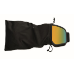 Óculos de ski com lente espelhada, proteção UV400 e anti-riscos cor cor-de-laranja quarta vista