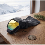 Óculos de ski com lente espelhada, proteção UV400 e anti-riscos cor cor-de-laranja segunda vista conjunto 2
