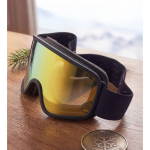 Óculos de ski com lente espelhada, proteção UV400 e anti-riscos cor cor-de-laranja terceira vista conjunto