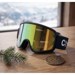Óculos de ski com lente espelhada, proteção UV400 e anti-riscos cor cor-de-laranja vista conjunto principal