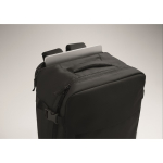 Mochila de cabine extensível em RPET 600D com vários bolsos 20 L cor preto vista fotografia quinta vista