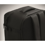 Mochila de cabine extensível em RPET 600D com vários bolsos 20 L cor preto vista fotografia sexta vista