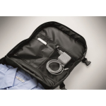 Mochila de cabine extensível em RPET 600D com vários bolsos 20 L cor preto vista fotografia oitava vista