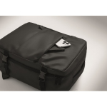Mochila de cabine extensível em RPET 600D com vários bolsos 20 L cor preto vista fotografia