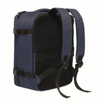 Mochila de cabine extensível em RPET 600D com vários bolsos 20 L cor azul terceira vista