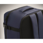 Mochila de cabine extensível em RPET 600D com vários bolsos 20 L cor azul vista fotografia sexta vista