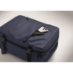 Mochila de cabine extensível em RPET 600D com vários bolsos 20 L cor azul vista fotografia