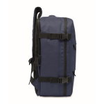 Mochila de cabine extensível em RPET 600D com vários bolsos 20 L cor azul décima vista