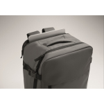 Mochila de cabine extensível em RPET 600D com vários bolsos 20 L cor cinzento-escuro vista fotografia quinta vista