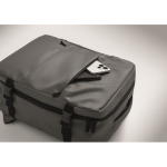 Mochila de cabine extensível em RPET 600D com vários bolsos 20 L cor cinzento-escuro vista fotografia