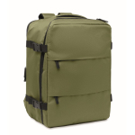 Mochila de cabine extensível em RPET 600D com vários bolsos 20 L cor verde militar