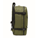 Mochila de cabine extensível em RPET 600D com vários bolsos 20 L cor verde militar décima vista