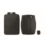 Mochila de viagem em RPET 600D com saco de vácuo e bomba incluída 18L cor preto terceira vista
