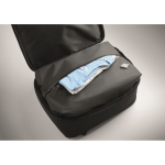 Mochila de viagem em RPET 600D com saco de vácuo e bomba incluída 18L cor preto vista fotografia