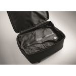Mochila de viagem em RPET 600D com saco de vácuo e bomba incluída 18L cor preto vista fotografia