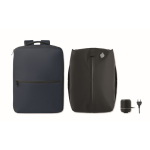 Mochila de viagem em RPET 600D com saco de vácuo e bomba incluída 18L cor azul-marinho terceira vista