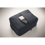 Mochila de viagem em RPET 600D com saco de vácuo e bomba incluída 18L cor azul-marinho vista fotografia sétima vista