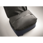 Mochila de viagem em RPET 600D com saco de vácuo e bomba incluída 18L cor azul-marinho vista fotografia