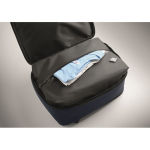 Mochila de viagem em RPET 600D com saco de vácuo e bomba incluída 18L cor azul-marinho vista fotografia