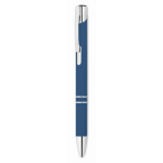 Conjunto de caderno em PU A5 com esferográfica azul e folhas pautadas cor azul terceira vista