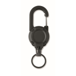 Porta-cartões em plástico resistente com mosquetão e cabo de 60 cm cor preto segunda vista