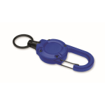Porta-cartões em plástico resistente com mosquetão e cabo de 60 cm cor azul real quarta vista