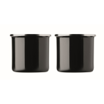 Set oferta com manta polar e 2 canecas metálicas esmaltadas de 350 ml cor preto sétima vista