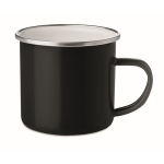 Set oferta com manta polar e 2 canecas metálicas esmaltadas de 350 ml cor preto oitava vista