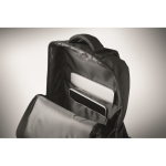 Mochila em RPET com revestimento em PU para portátil até 15'' cor preto vista fotografia sexta vista