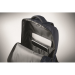 Mochila em RPET com revestimento em PU para portátil até 15'' cor azul vista fotografia sexta vista