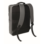 Mochila em RPET com revestimento em PU para portátil até 15'' cor cinzento-escuro segunda vista