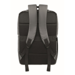 Mochila em RPET com revestimento em PU para portátil até 15'' cor cinzento-escuro quarta vista