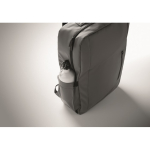 Mochila em RPET com revestimento em PU para portátil até 15'' cor cinzento-escuro vista fotografia oitava vista