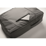 Mochila em RPET com revestimento em PU para portátil até 15'' cor cinzento-escuro vista fotografia