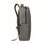 Mochila em RPET com revestimento em PU para portátil até 15'' cor cinzento-escuro