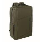 Mochila em RPET com revestimento em PU para portátil até 15'' cor verde militar